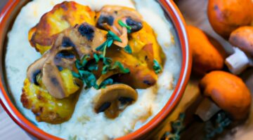 Sýrová cibulová polévka s krutony