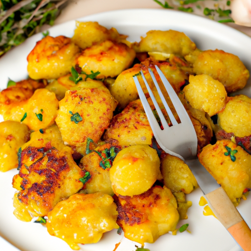 Smažená ískové kouličky s omáčkou.