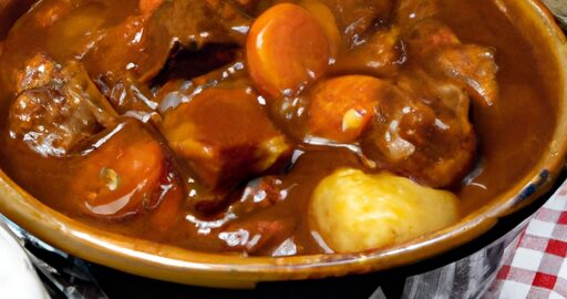 Hovězí Bourguignon s houbami a šalotkou