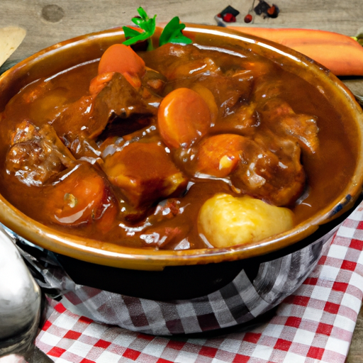 Hovězí Bourguignon s houbami a šalotkou