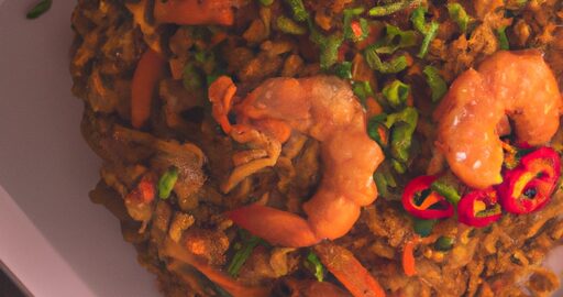 Nasi goreng s krevetami a vejci