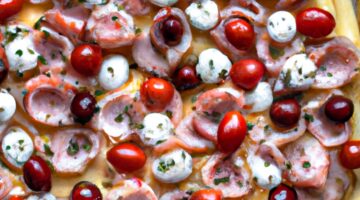 Kuřecí tarte flambee.