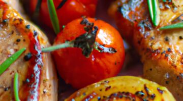 Vepřové plátky na grilu.