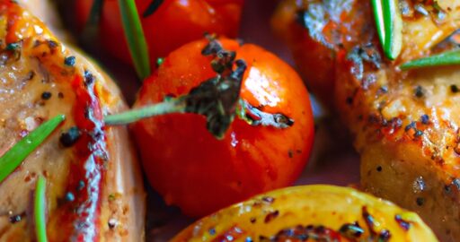 Vepřové plátky na grilu.