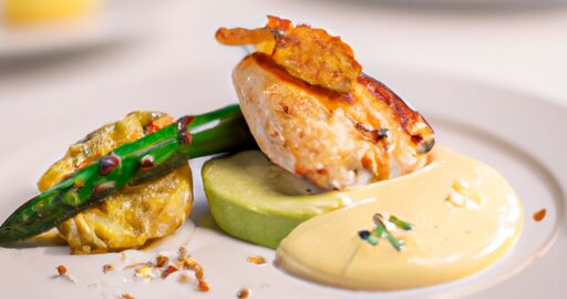 Kuřecí rolády s broskvemi a sýrem.