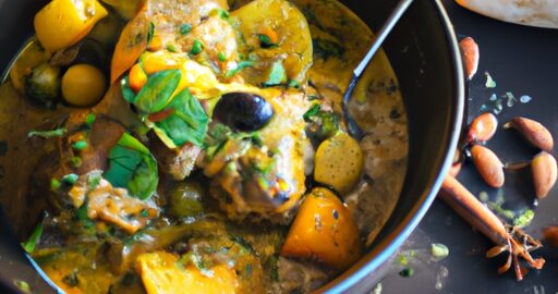 Kuřecí tajine s citronem a olivami