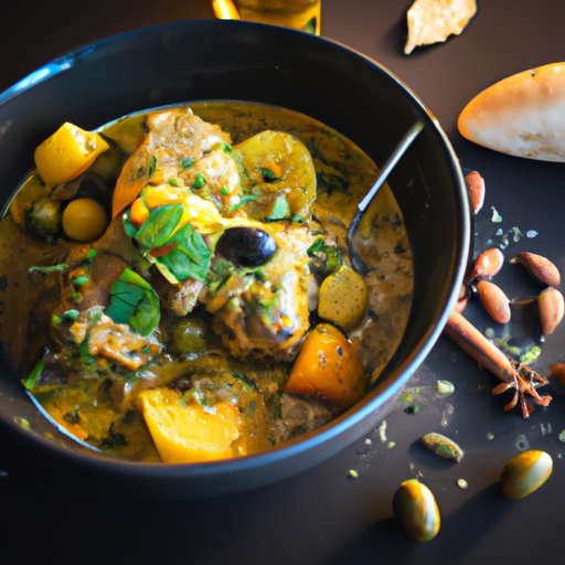 Kuřecí tajine s citronem a olivami