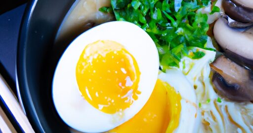 Ramen s vajíčkem a kousky masa