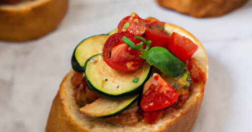 Parmazánová broskvová bruschetta