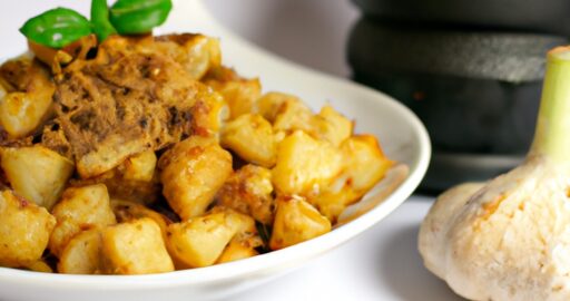 Koňský řízek se šťouchanými bramborami.