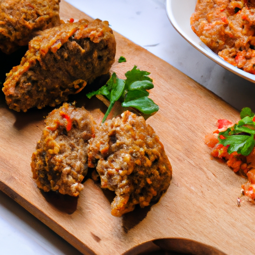Kibbeh – pikantní bulgur koule.