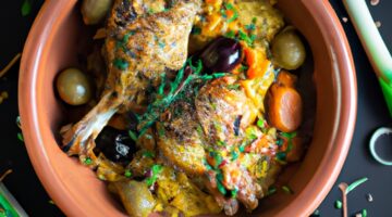 Marocká tajine s kuřecím masem.