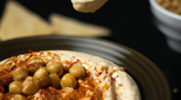 Hummus s cizrnovou pastou andbonbovým salátem