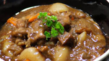 Cibulová polévka sýrovým krutonem