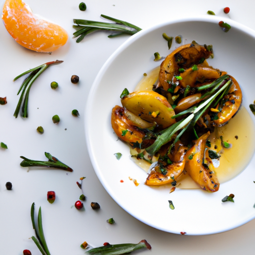 Kuře s citronem a olivami.