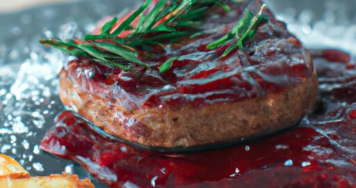 Hovězí steak s brambory a cibulí.