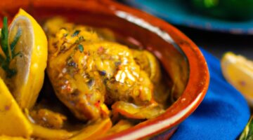 Tajine s citrónem a olivami