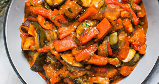 Ratatouille s dýní a cizrnou.