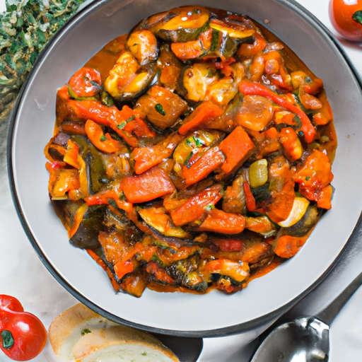 Ratatouille s dýní a cizrnou.