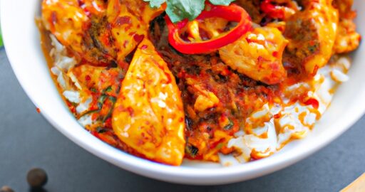 Kuřecí korma s chilli paprikou