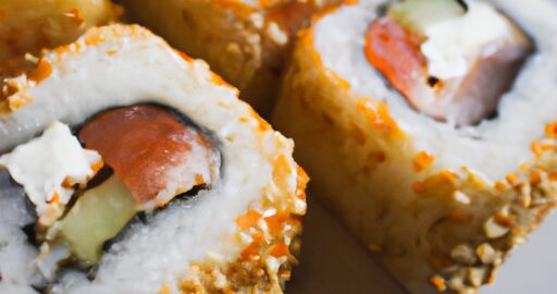 Sushi rýžové rolky s lososem