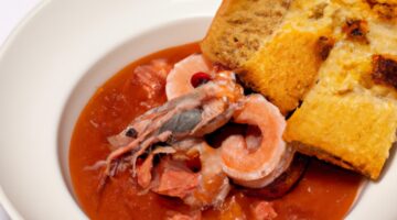 Bouillabaisse s toustovým chlebem