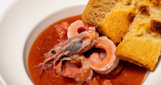 Bouillabaisse s toustovým chlebem
