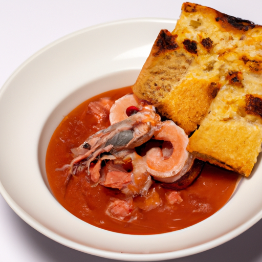 Bouillabaisse s toustovým chlebem