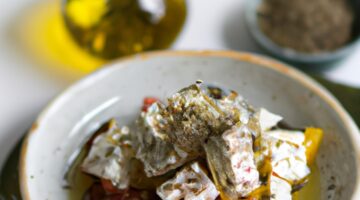 Jahodový salát s feta sýrem.