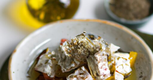 Jahodový salát s feta sýrem.