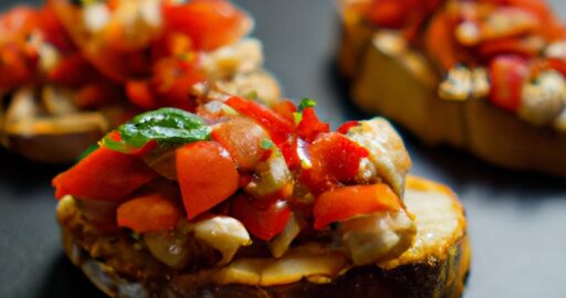 Jednoduchá italská rajčatová bruschetta