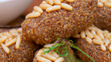 Lamb Kibbeh with Pine Nuts.