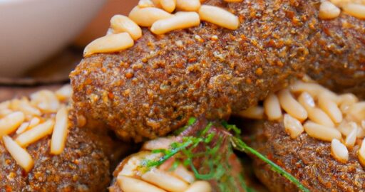 Lamb Kibbeh with Pine Nuts.