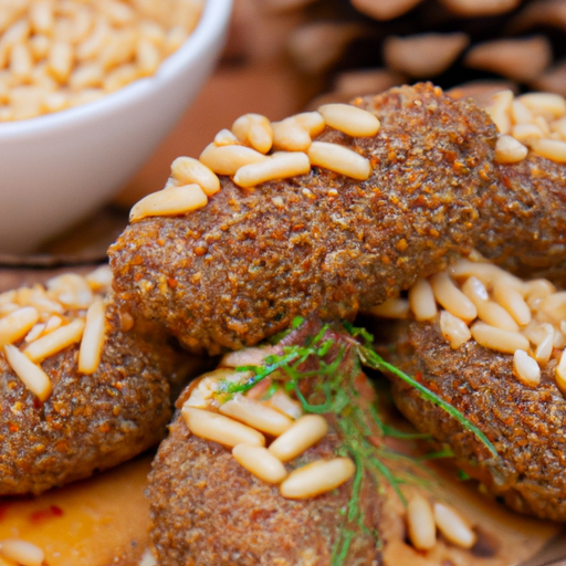 Lamb Kibbeh with Pine Nuts.