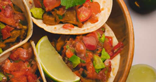 Pikantní kuřecí tacos s guacamole