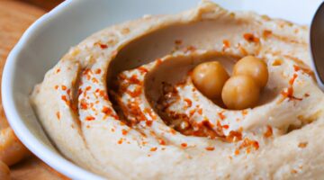 Hummus s tahini a olejem.
