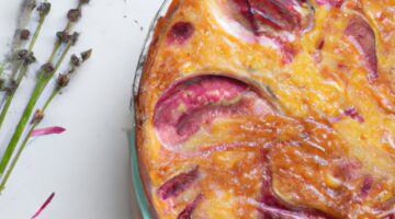 Sýrová quiche s šunkou.