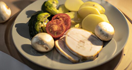 Kuře s jablečnou pastou a špenátem.