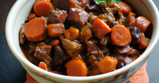 Hovězí Bourguignon s cibulí a kořením