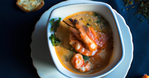 Bouillabaisse s chlebem a aioli.