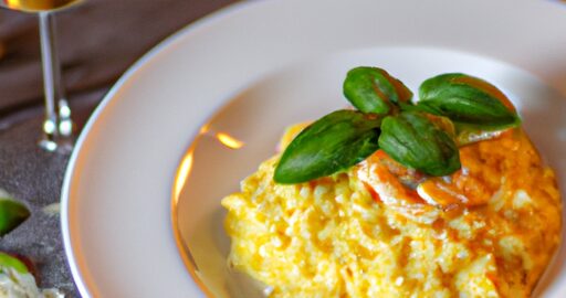 Risotto s hříbkami a šafránem