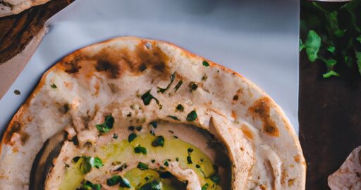 Chléb pita s hummusem