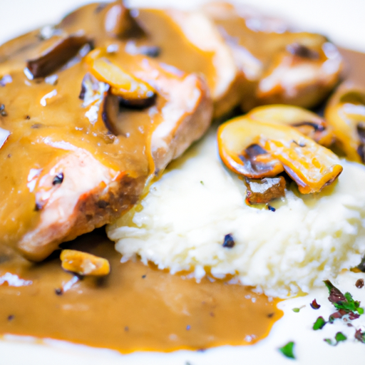 Kuřecí marsala s hříbky a smetanou