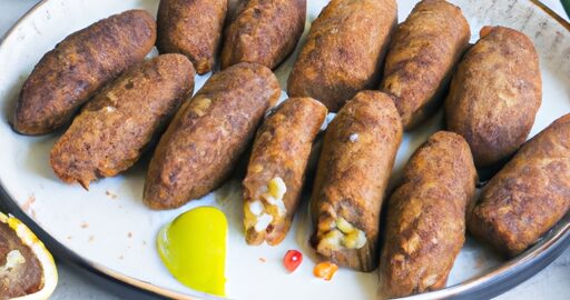 Zapečené irácké kibbeh plněné mletým masem