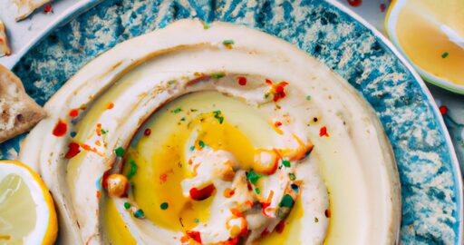 Hummus s využitím cizrny a citronové šťávy.