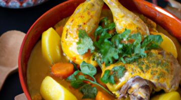 Tajine s kuřecím masem a švestkami