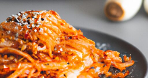 Korejské kimchi rýžové placky