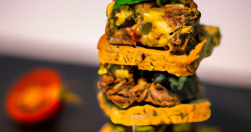 Kořeněné kuře s chlebem.