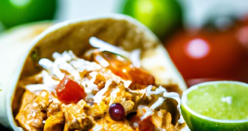 Pikantní kuřecí burrito