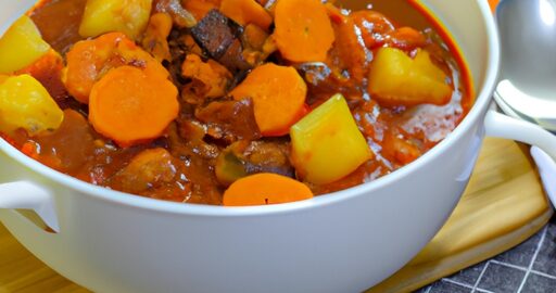 Hovězí bourguignon s karotkami.